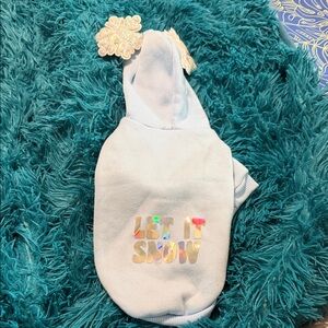 Let It Snow Dog Hoodie - Blue